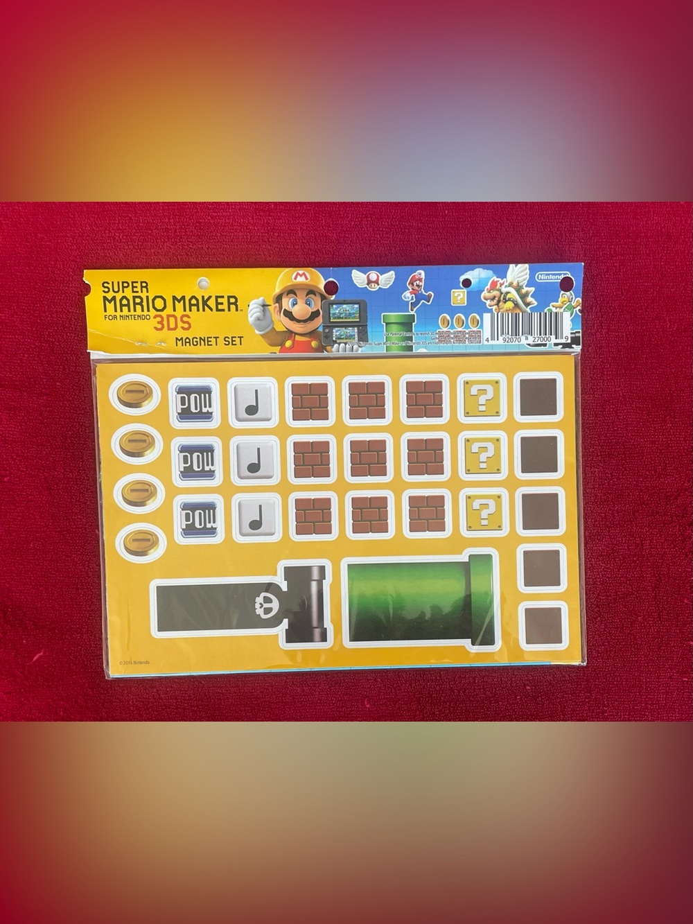 NEW/SEALED Nintendo 2016 Super Mario Maker 3DS Magnet Set